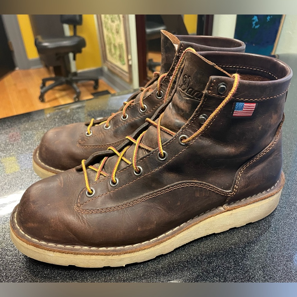Danner Brown Leather Boots with Tan Soles